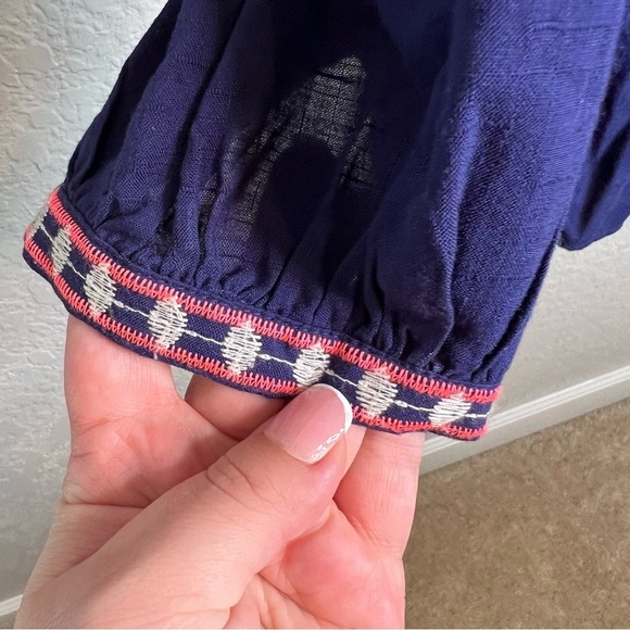 Blu Pepper Long Sleeve Embroidery Tassel Top - Picture 5 of 9